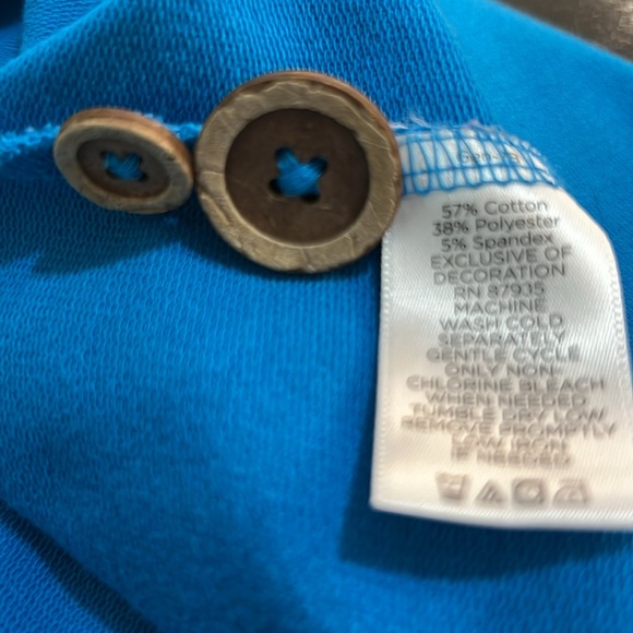 SUSAN GRAVER 2X TURQUOISE HOODED BUTTON DOWN SWEATSHIRT JACKET - Picture 3 of 13